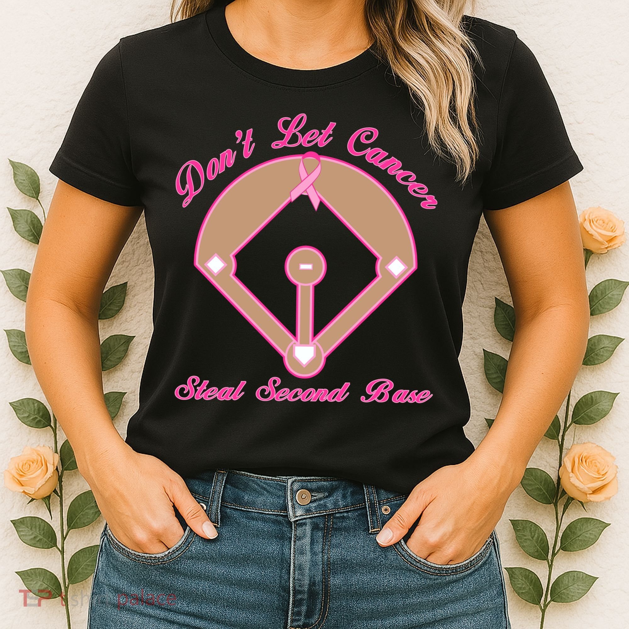 Don't Let Cancer Steal Second Base Diamond Women's T-Shirt