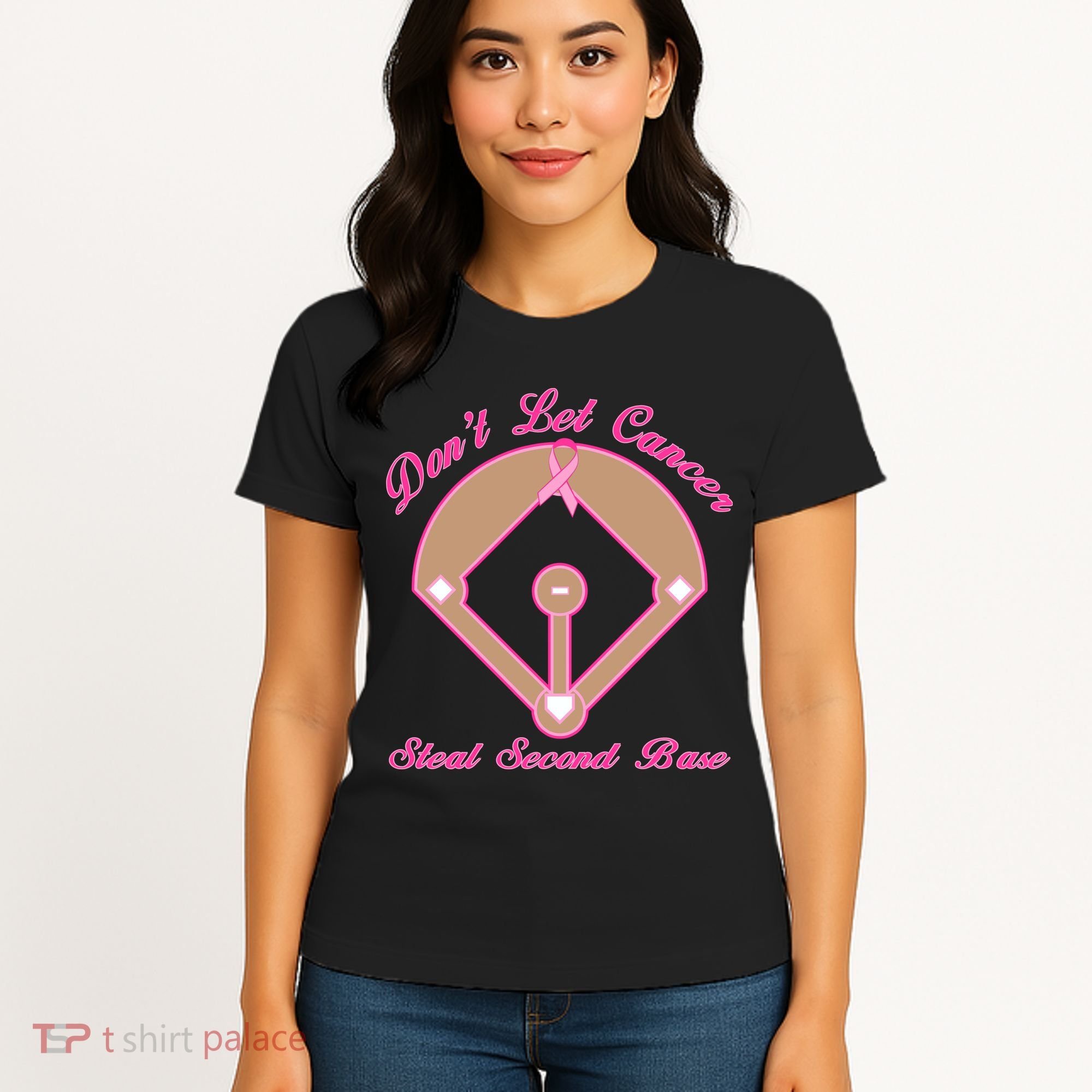 Don't Let Cancer Steal Second Base Diamond Women's T-Shirt