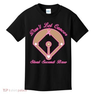 Don't Let Cancer Steal Second Base Diamond Kids T-Shirt