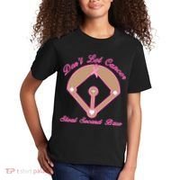 Don't Let Cancer Steal Second Base Diamond Kids T-Shirt thumb 2