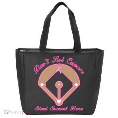 Don't Let Cancer Steal Second Base Diamond Tote Bag