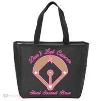 Don't Let Cancer Steal Second Base Diamond Tote Bag thumb 0