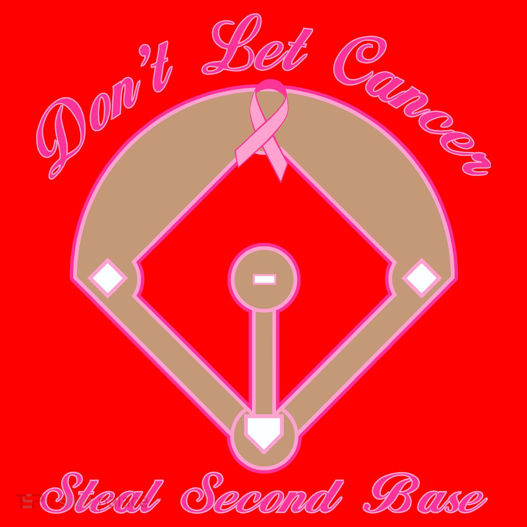 Don't Let Cancer Steal Second Base Diamond Santa Hat