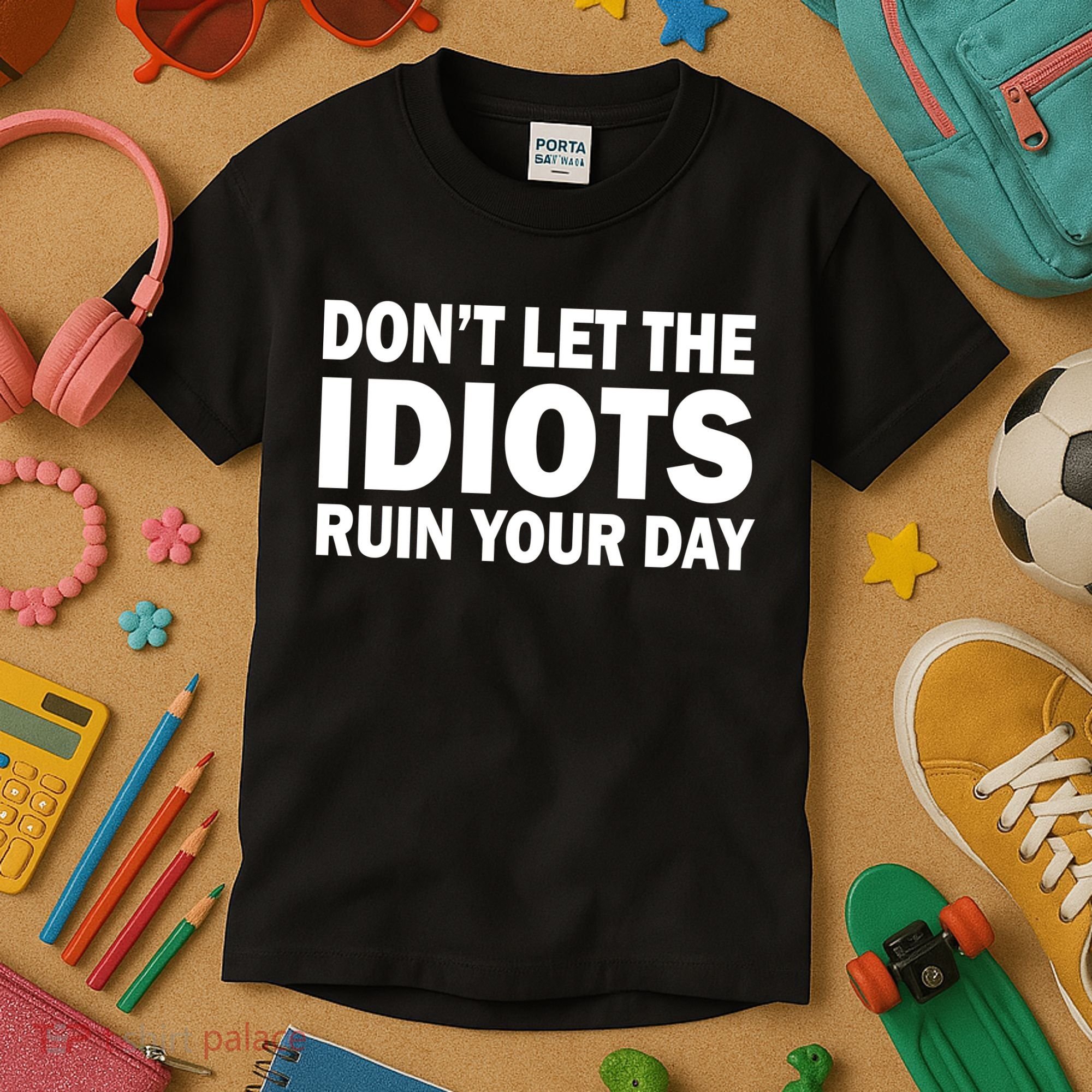 Don't Let the IDIOTS Ruin Your Day Kids T-Shirt