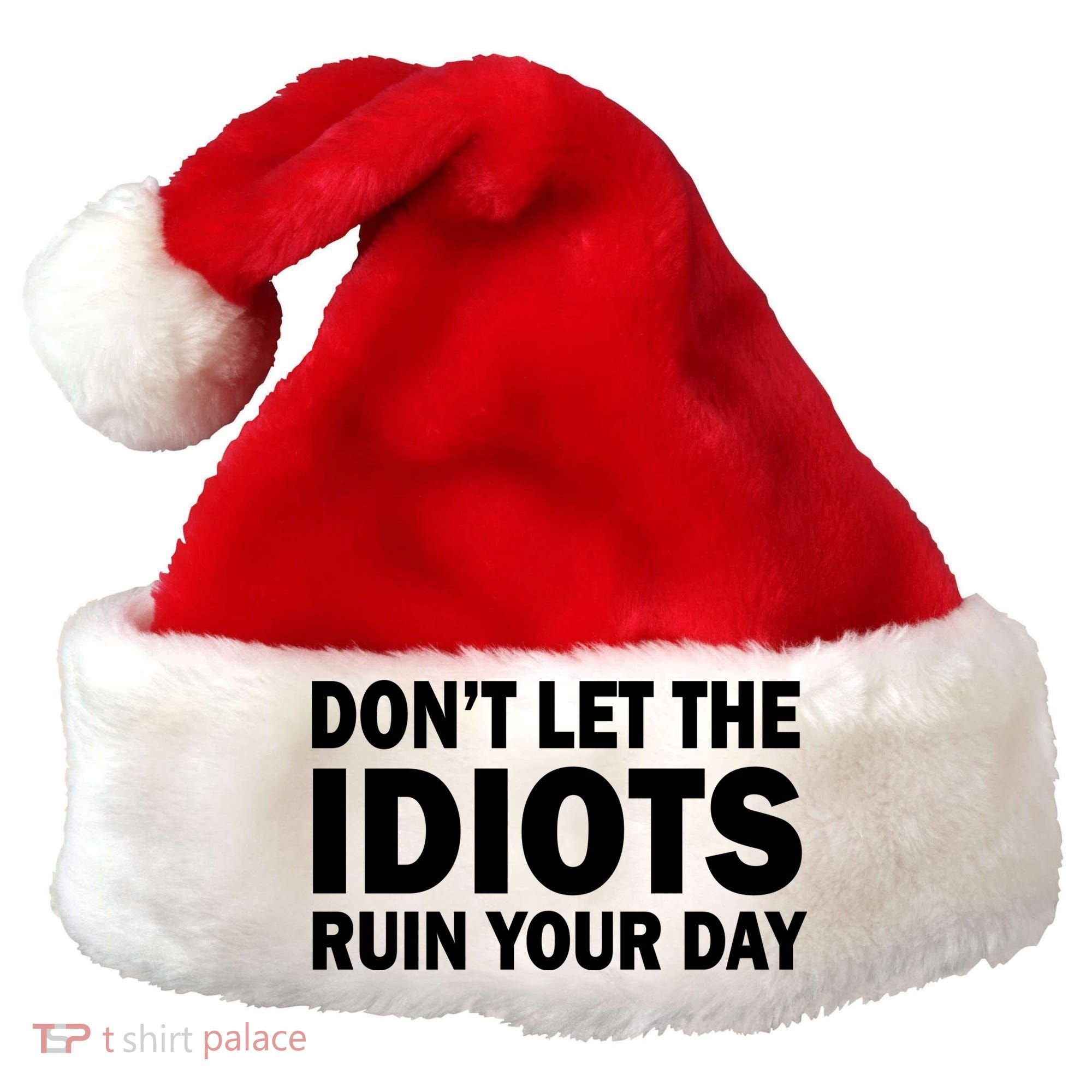 Don't Let the IDIOTS Ruin Your Day Santa Hat