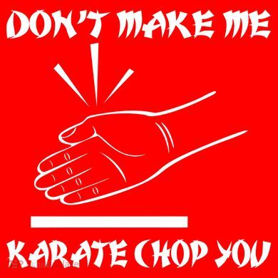 Don't Make Me Karate Chop You Women's V-Neck T-Shirt