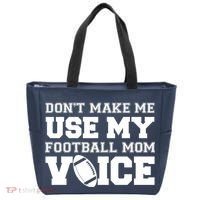 Don't Make Me Use My Football Mom Voice Tote Bag thumb 0