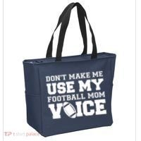 Don't Make Me Use My Football Mom Voice Tote Bag thumb 2