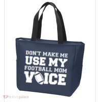 Don't Make Me Use My Football Mom Voice Tote Bag thumb 3