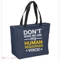 Don't Make Me Use My Human Resources Voice Tote Bag thumb 2