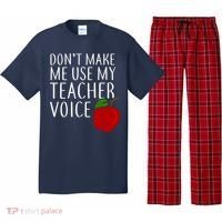 Don't Make Me Use My Teacher Voice Apple Pajama Set thumb 0