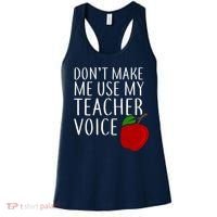 Don't Make Me Use My Teacher Voice Apple Women's Tank Top thumb 0