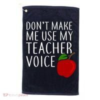 Don't Make Me Use My Teacher Voice Apple Golf Towel thumb 0