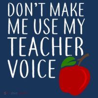 Don't Make Me Use My Teacher Voice Apple Tote Bag thumb 4