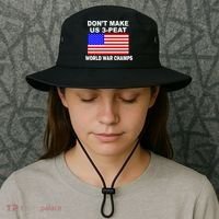 Don't Make Us 3-Peat World War Champs Bucket Hat thumb 3