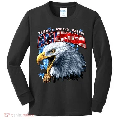 Don't Mess With America Kids Long Sleeve Shirt
