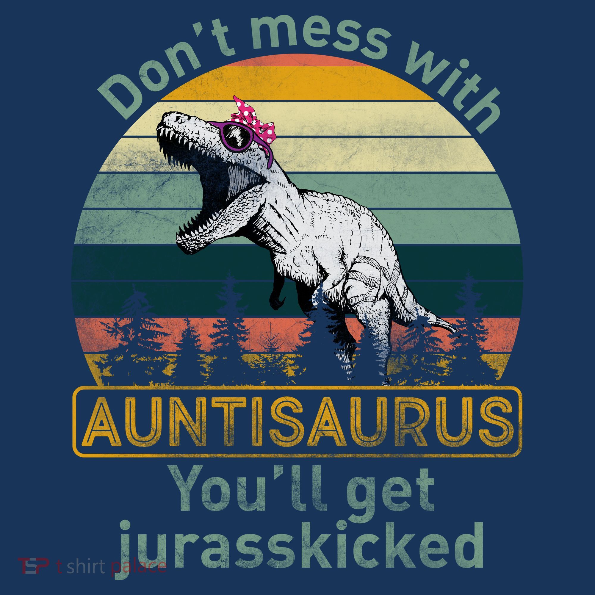 Don't Mess WIth Auntisaurus Golf Towel