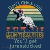 Don't Mess WIth Auntisaurus Women's Long Sleeve Shirt thumb 2