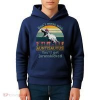 Don't Mess WIth Auntisaurus Kids Hoodie thumb 4