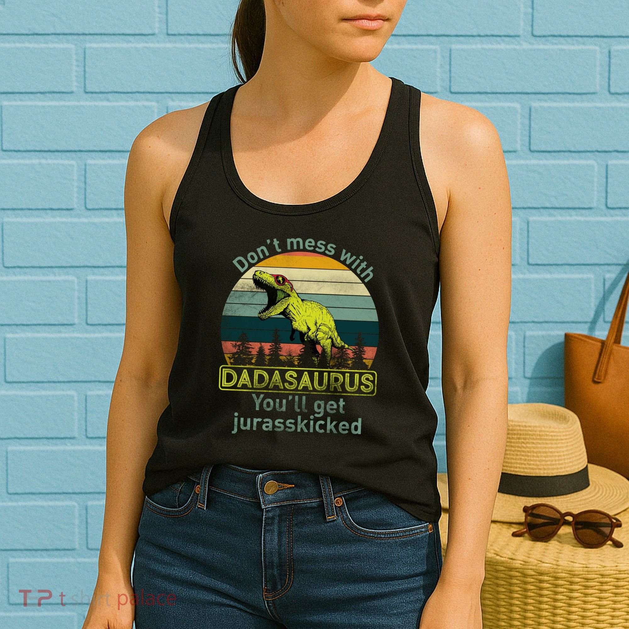 Don't Mess With Dadasaurus Women's Tank Top