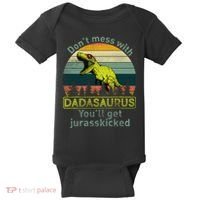 Don't Mess With Dadasaurus Baby Bodysuit thumb 0