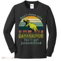 Don't Mess With Dadasaurus Kids Long Sleeve Shirt thumb 0