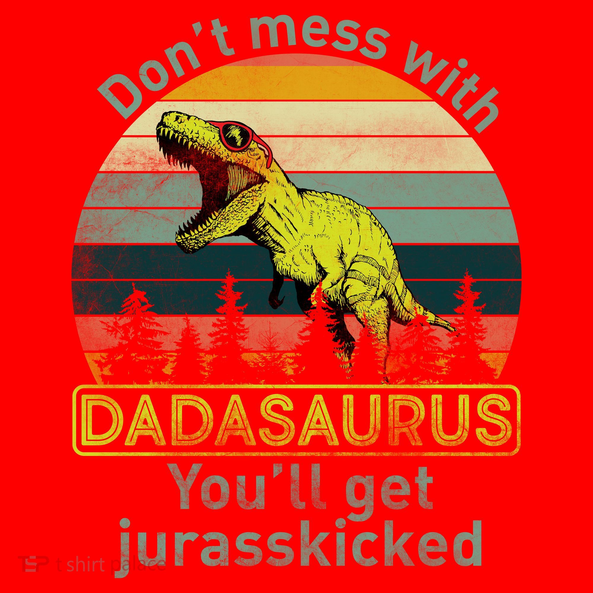 Don't Mess With Dadasaurus Santa Hat