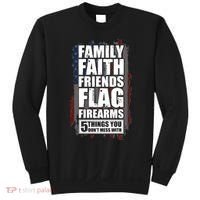 Don't Mess With Family Faith Friends Flag Firearms Sweatshirt thumb 0