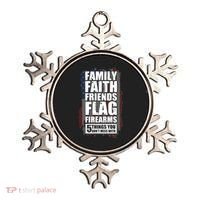 Don't Mess With Family Faith Friends Flag Firearms Ornament thumb 0