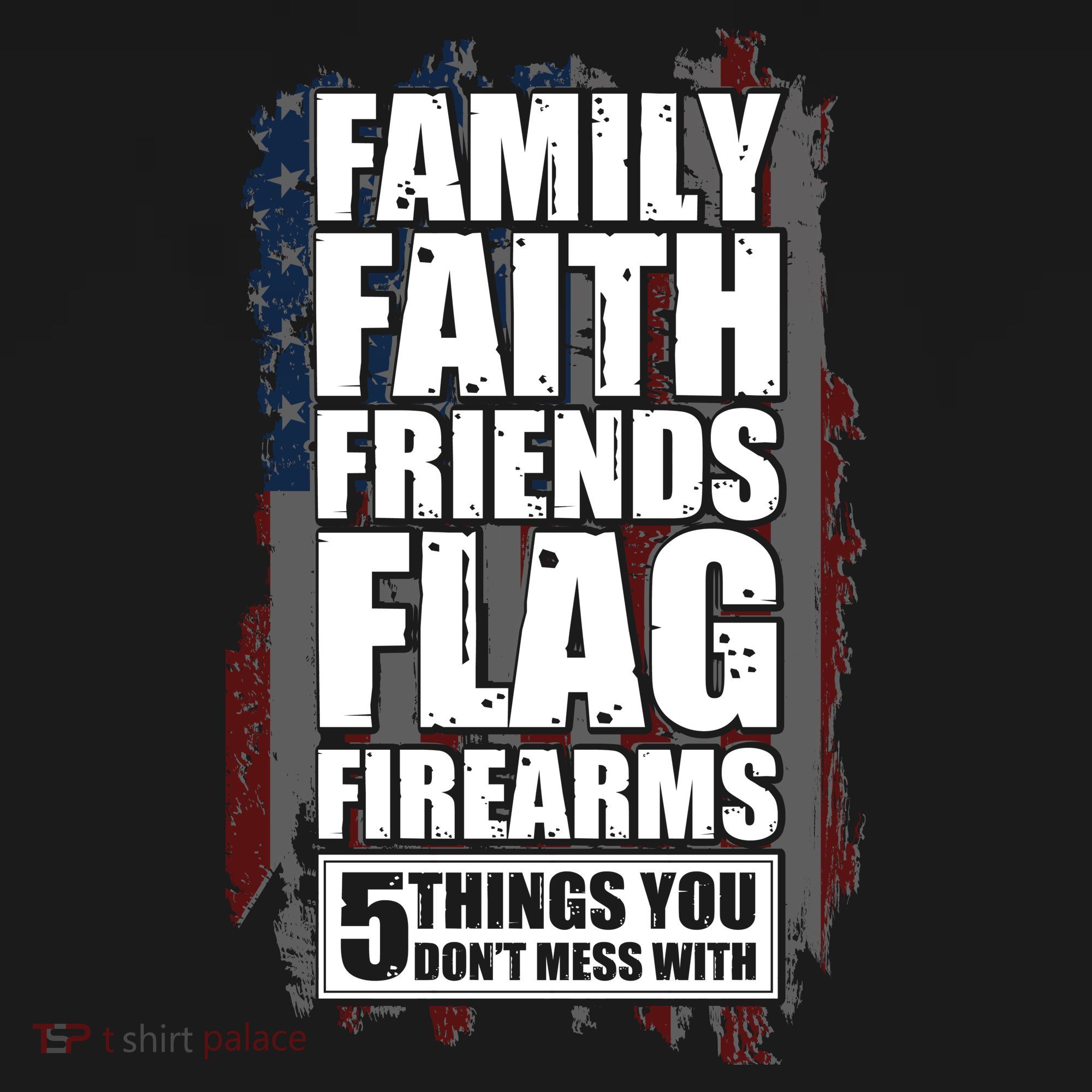 Don't Mess With Family Faith Friends Flag Firearms Women's Tank Top