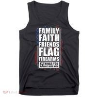 Don't Mess With Family Faith Friends Flag Firearms Tank Top thumb 0