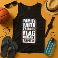 Don't Mess With Family Faith Friends Flag Firearms Tank Top thumb 4