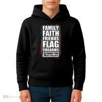 Don't Mess With Family Faith Friends Flag Firearms Kids Hoodie thumb 4
