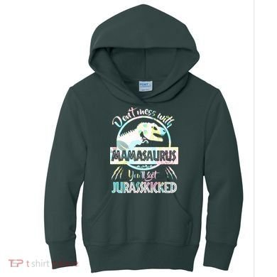 Don't Mess With Mamasaurus Kids Hoodie