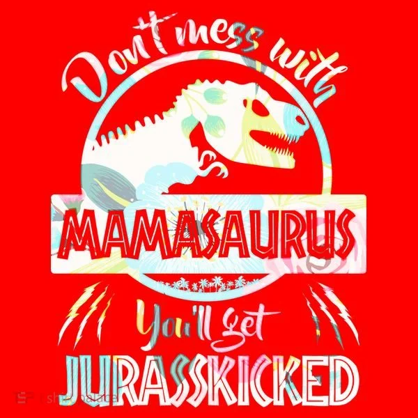 Don't Mess With Mamasaurus Santa Hat