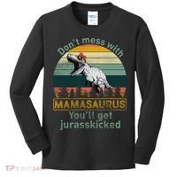 Don't Mess With Mamasaurus Jurrasskicked Kids Long Sleeve Shirt thumb 0