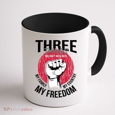 Don't Mess With Me Freedom Quote Coffee Mug back