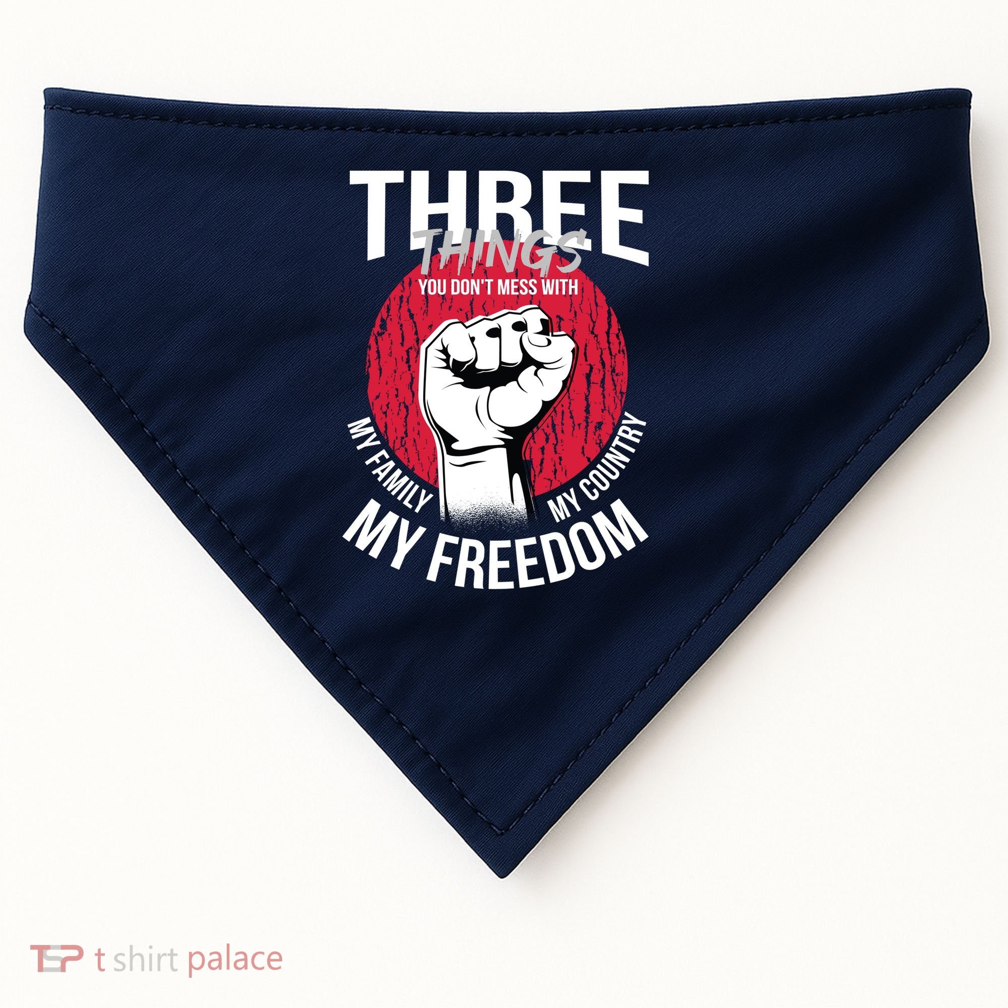 Don't Mess With Me Freedom Quote USA-Made Doggie Bandana