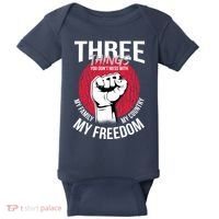 Don't Mess With Me Freedom Quote Baby Bodysuit thumb 0
