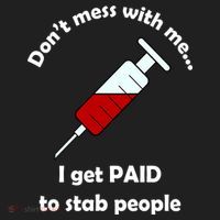 Don't Mess With Me I Get Paid To Stab People Beanie thumb 2