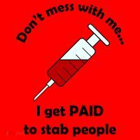 Don't Mess With Me I Get Paid To Stab People Santa Hat thumb 1