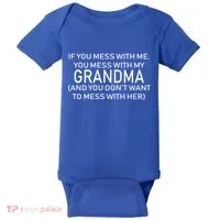 Don't Mess With Me Or Grandma Baby Bodysuit thumb 0