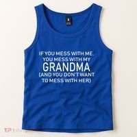 Don't Mess With Me Or Grandma Tank Top thumb 2