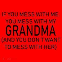 Don't Mess With Me Or Grandma Santa Hat thumb 1