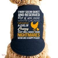Don't Mess With My Chickens Doggie Tank thumb 0