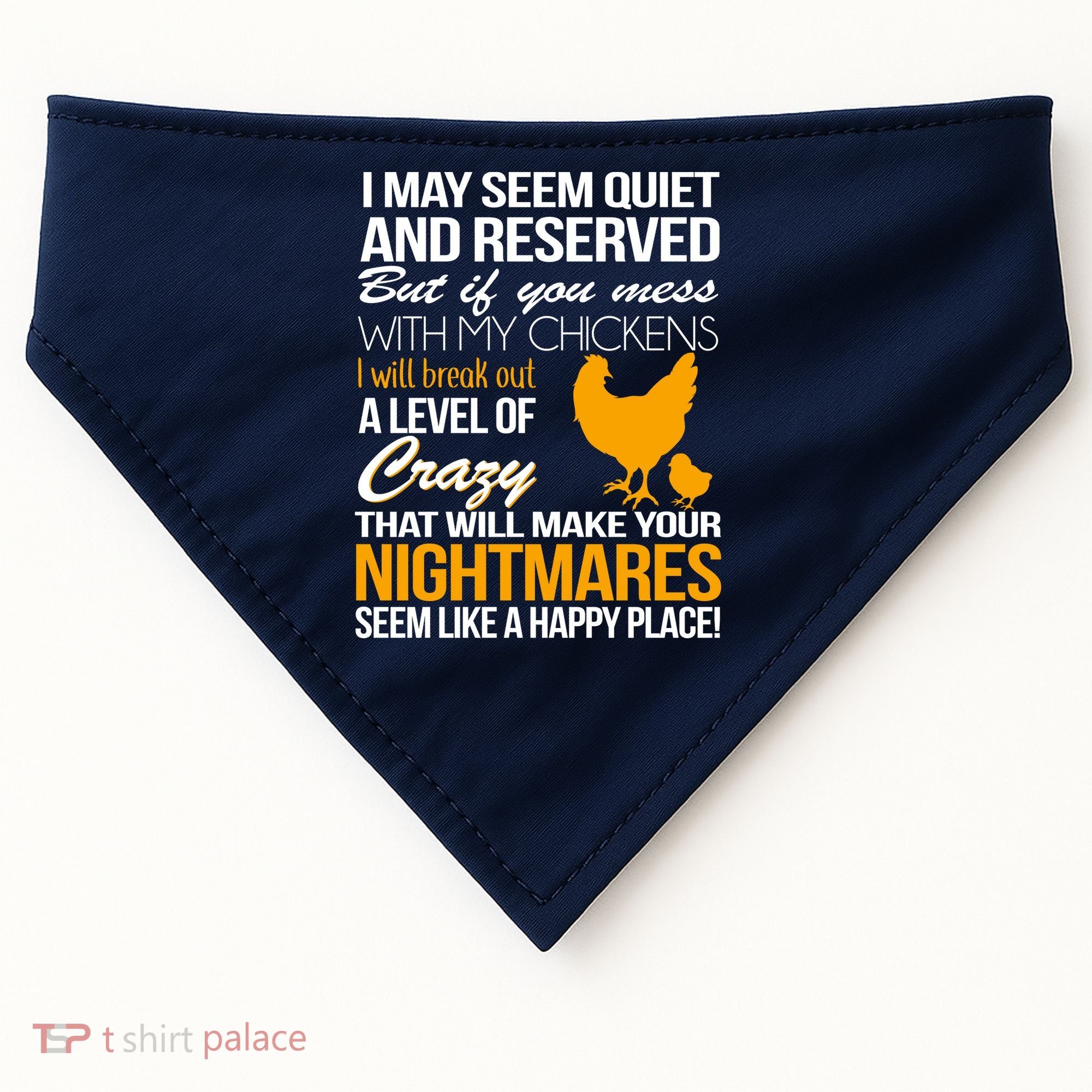 Don't Mess With My Chickens USA-Made Doggie Bandana