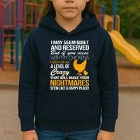 Don't Mess With My Chickens Kids Hoodie thumb 3