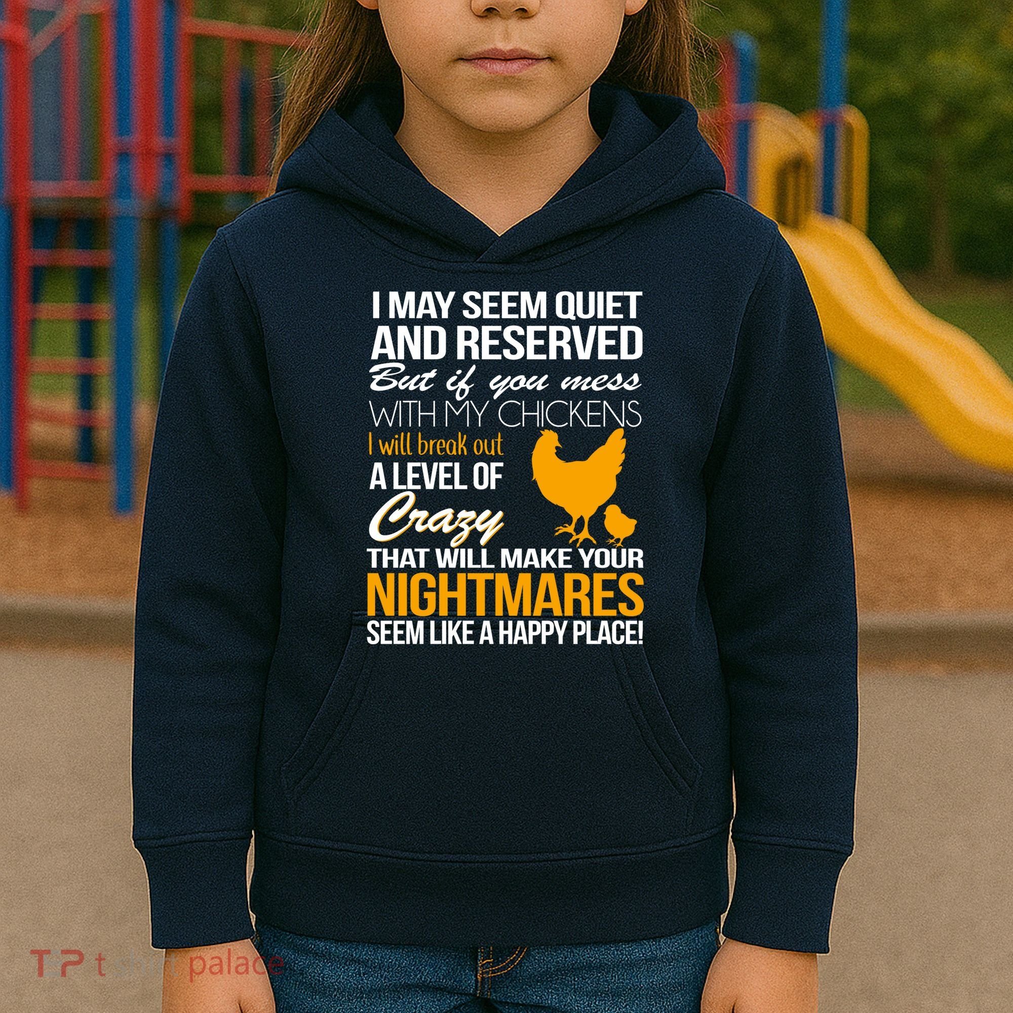Don't Mess With My Chickens Kids Hoodie