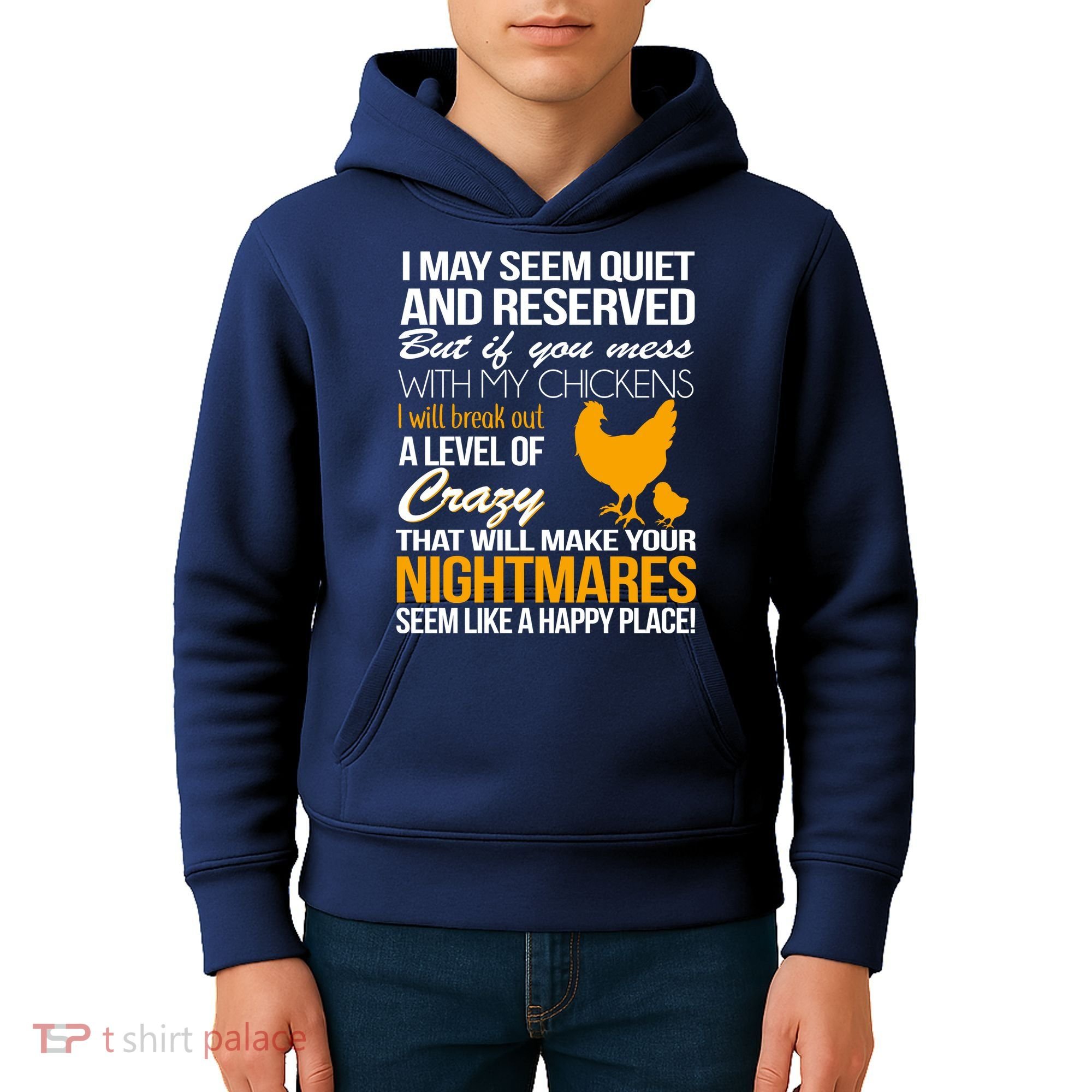 Don't Mess With My Chickens Kids Hoodie