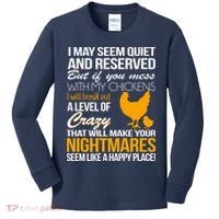 Don't Mess With My Chickens Kids Long Sleeve Shirt thumb 0